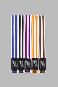 CM Stripe Belts-White with Yellow Stripe