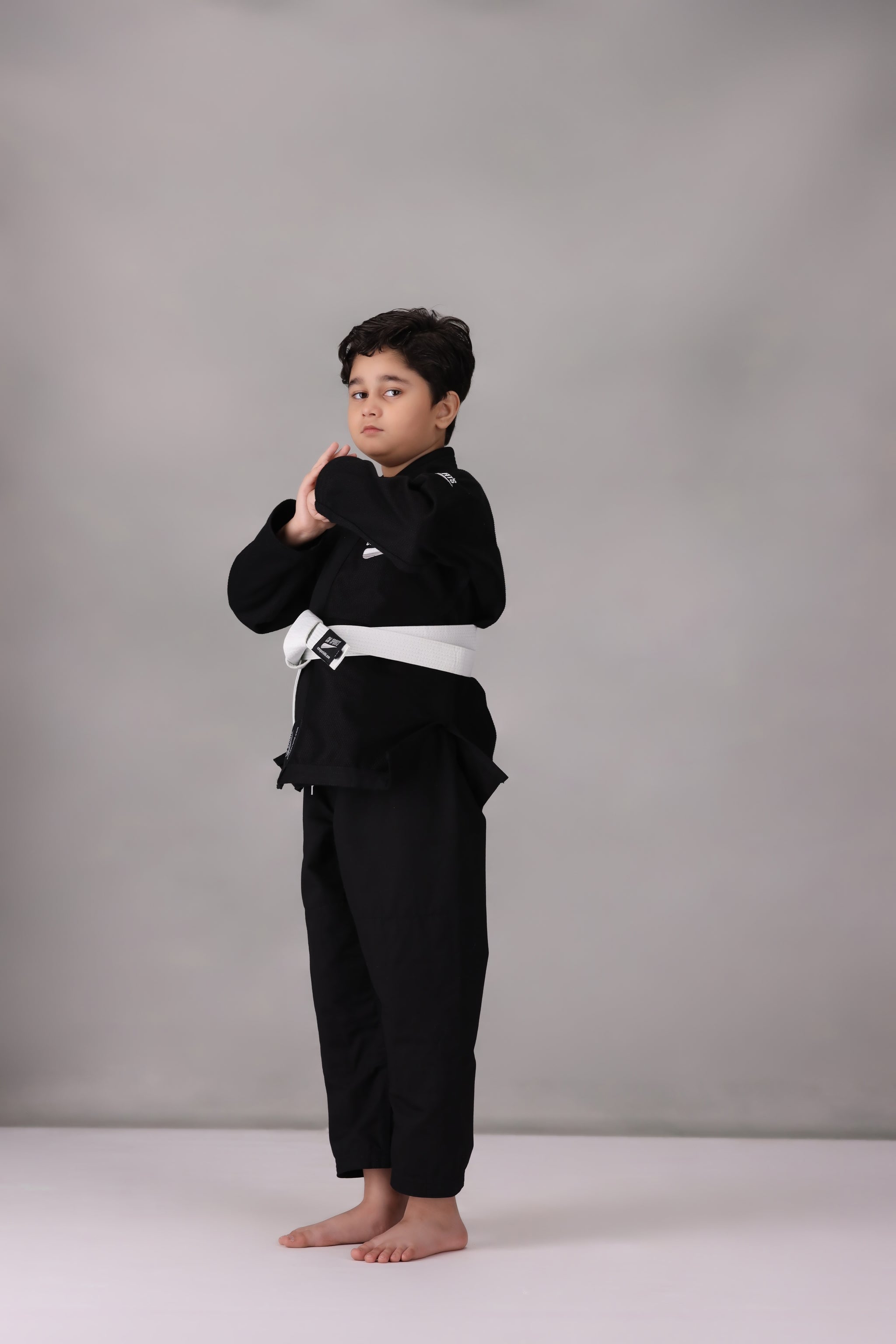 CM Young Ninja Jiu Jitsu Gi- Black (With FREE Belt)