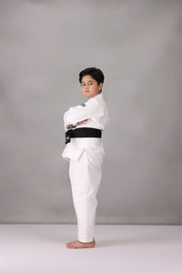 CM Young Ninja Jiu Jitsu Gi- White (With FREE Belt)