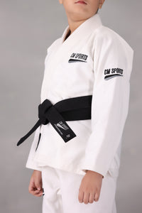 CM Young Ninja Jiu Jitsu Gi- White (With FREE Belt)