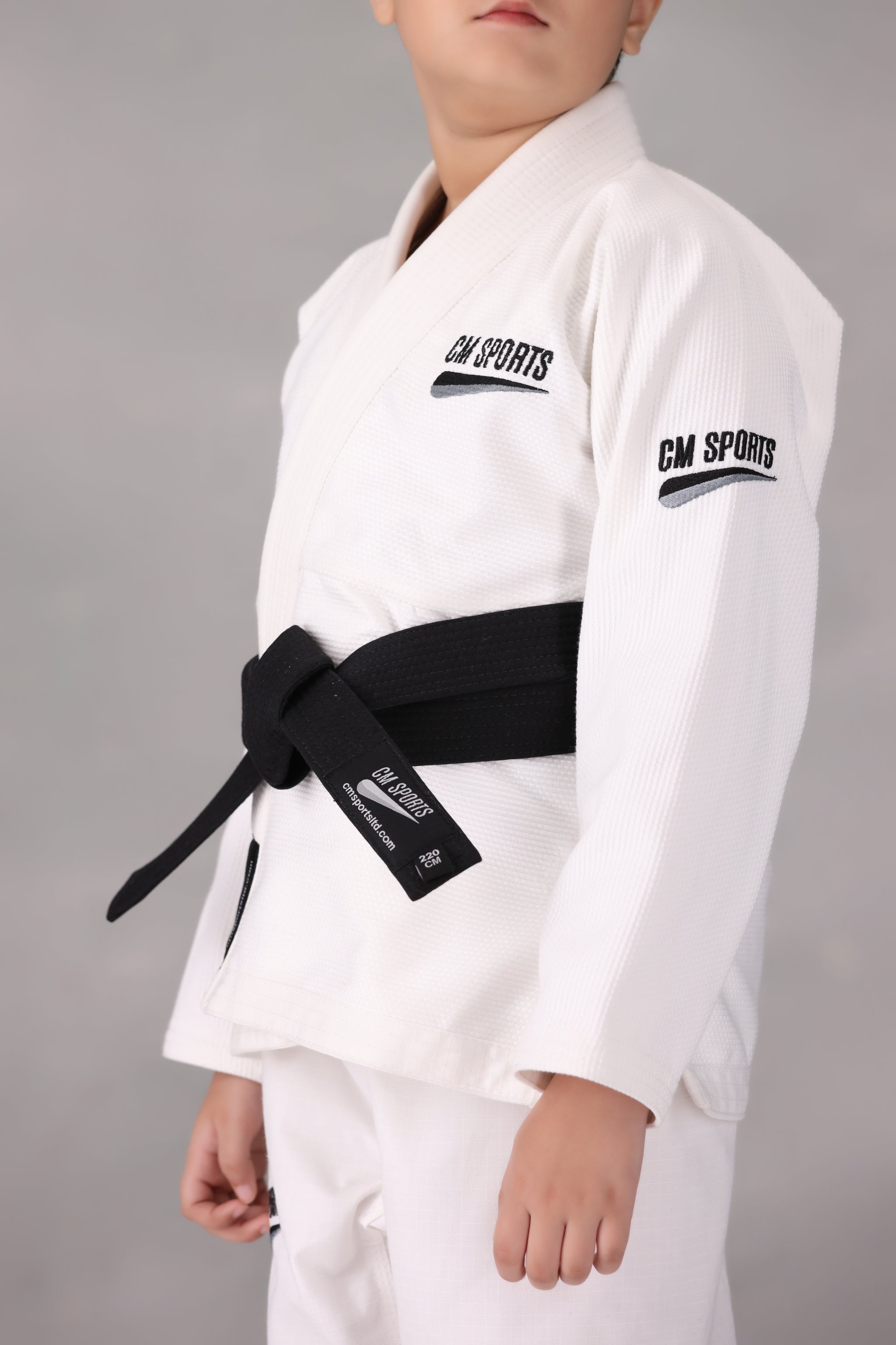 CM Young Ninja Jiu Jitsu Gi- White (With FREE Belt)