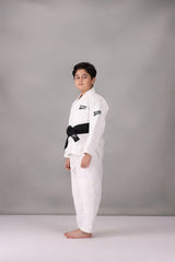 CM Young Ninja Jiu Jitsu Gi- White (With FREE Belt)