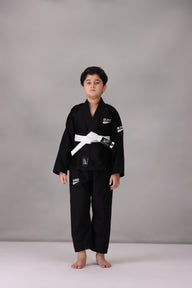 CM Young Ninja Jiu Jitsu Gi- Black (With FREE Belt)