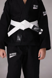 CM Young Ninja Jiu Jitsu Gi- Black (With FREE Belt)