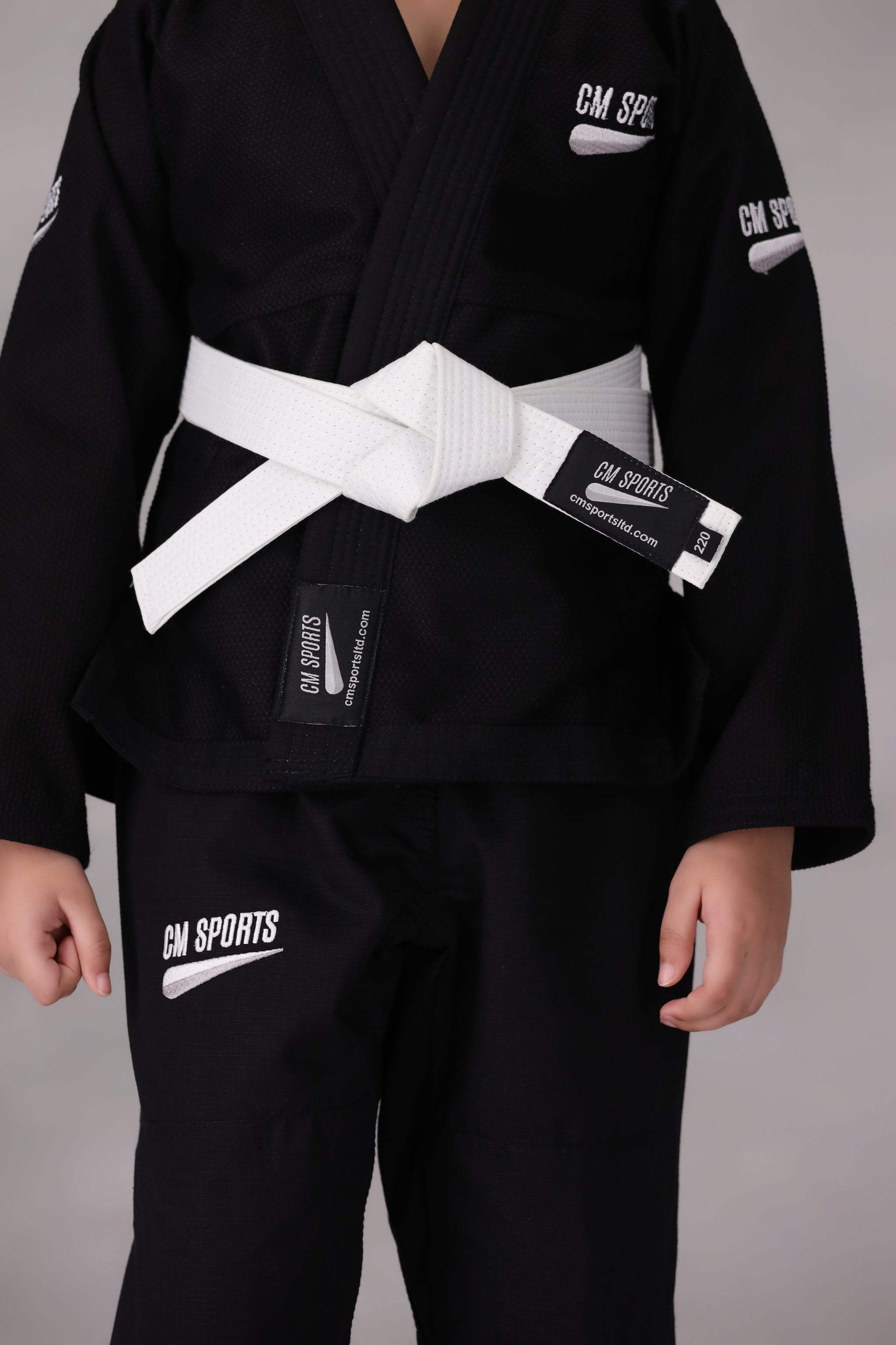 CM Young Ninja Jiu Jitsu Gi- Black (With FREE Belt)